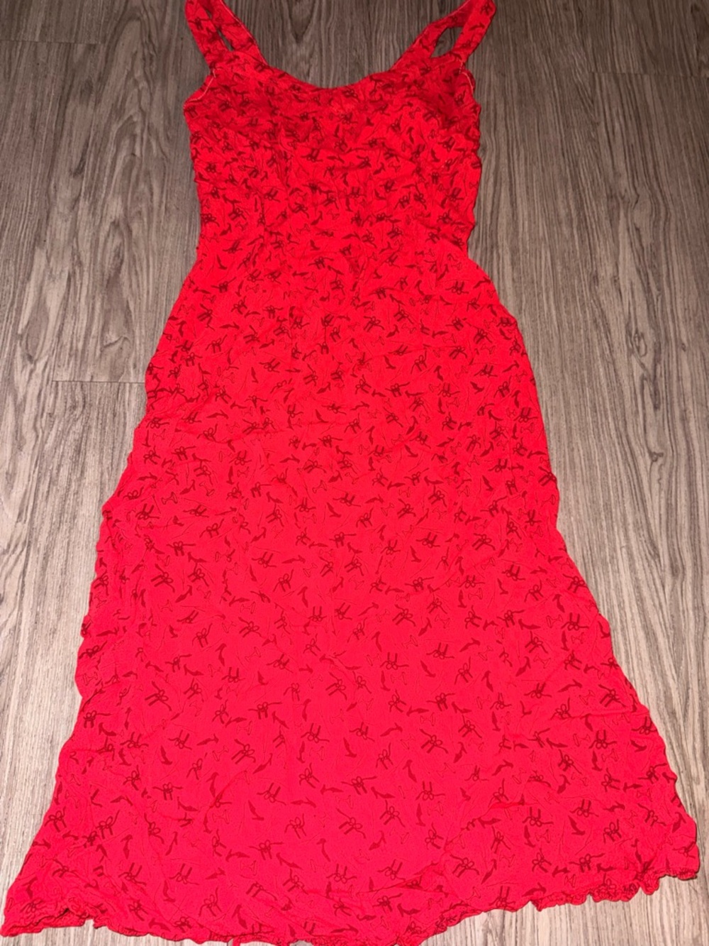 Red Floral-Print Sleeveless Sundress